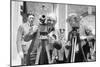 President Harding Tries Out a Motion Picture Camera-null-Mounted Art Print