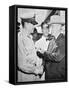 President Harry S. Truman (1884-1972) Meeting General Douglas Macarthur (1880-1964)-American Photographer-Framed Stretched Canvas