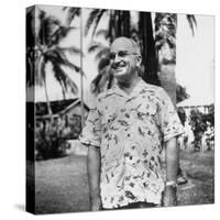 President Harry S. Truman, Arriving in Key West Wearing Hawaiian Shirt-George Skadding-Stretched Canvas