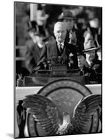 President Harry S. Truman Delivers Inaugural Address from Capitol Portico, January 20, 1949-null-Mounted Photographic Print
