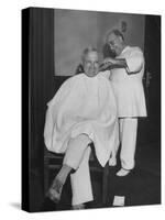 President Harry S. Truman Getting a Haircut-George Skadding-Stretched Canvas