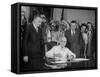 President Harry S. Truman Signing Bill Providing for Establishment of Indian Claims Commission-null-Framed Stretched Canvas