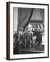 President Harry S. Truman Sitting in Chair Used by Formed President Franklin D. Roosevelt-Marie Hansen-Framed Photographic Print