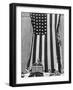President Harry S. Truman Speaking Against Flag Backdrop During His Re-Election Campaign-Peter Stackpole-Framed Photographic Print