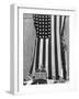 President Harry S. Truman Speaking Against Flag Backdrop During His Re-Election Campaign-Peter Stackpole-Framed Photographic Print