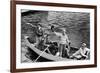 President Harry S. Truman Standing in Rowboat, Fishing with Others-George Skadding-Framed Giclee Print