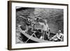 President Harry S. Truman Standing in Rowboat, Fishing with Others-George Skadding-Framed Giclee Print