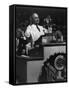 President Harry Truman Delivering His Acceptance Speech at Democratic National Convention-null-Framed Stretched Canvas