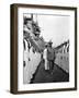 President Harry Truman Inspects the Personnel of the Uss Missouri-null-Framed Photo