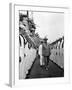 President Harry Truman Inspects the Personnel of the Uss Missouri-null-Framed Photo