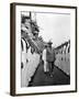 President Harry Truman Inspects the Personnel of the Uss Missouri-null-Framed Photo