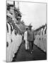 President Harry Truman Inspects the Personnel of the Uss Missouri-null-Mounted Photo