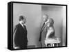 President Harry Truman Poses Next to the Bust by Artist Felix De Weldon (Left), Jan. 7, 1949-null-Framed Stretched Canvas