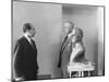 President Harry Truman Poses Next to the Bust by Artist Felix De Weldon (Left), Jan. 7, 1949-null-Mounted Photo