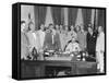 President Harry Truman Signing H.R. 5632, the National Security Act Amendments of 1949-null-Framed Stretched Canvas