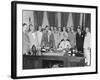 President Harry Truman Signing H.R. 5632, the National Security Act Amendments of 1949-null-Framed Photo