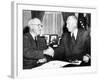 President Harry Truman with President Elect Dwight Eisenhower after Nov Elections, Nov 18, 1952-null-Framed Photo