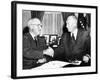 President Harry Truman with President Elect Dwight Eisenhower after Nov Elections, Nov 18, 1952-null-Framed Photo