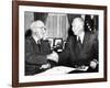 President Harry Truman with President Elect Dwight Eisenhower after Nov Elections, Nov 18, 1952-null-Framed Photo