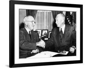 President Harry Truman with President Elect Dwight Eisenhower after Nov Elections, Nov 18, 1952-null-Framed Photo