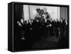 President Heinrich Lubke Handing Out Documents to Konrad Adenauer and Cabinet of His Resignation-Ralph Crane-Framed Stretched Canvas