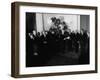 President Heinrich Lubke Handing Out Documents to Konrad Adenauer and Cabinet of His Resignation-Ralph Crane-Framed Photographic Print