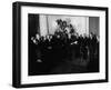 President Heinrich Lubke Handing Out Documents to Konrad Adenauer and Cabinet of His Resignation-Ralph Crane-Framed Photographic Print