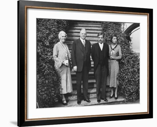 President Herbert Hoover Holds Meeting with French Prime Minister Pierre Laval-null-Framed Photo