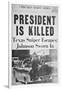 President Is Killed', Front Page of the 'Chicago Daily News', 22nd November 1963-null-Framed Giclee Print