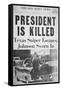 President Is Killed', Front Page of the 'Chicago Daily News', 22nd November 1963-null-Framed Stretched Canvas