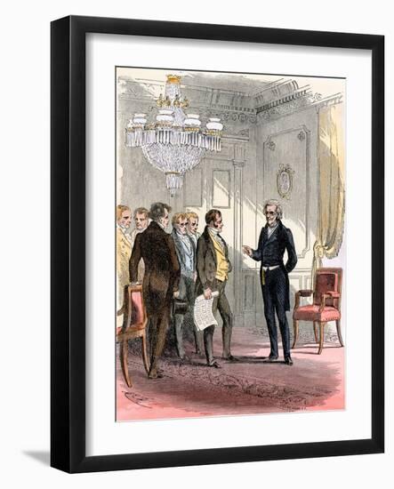 President Jackson Receiving Delegates in the White House-null-Framed Giclee Print