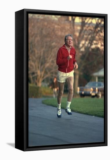 President Jimmy Carter Jogging. Nov. 20 1978-null-Framed Stretched Canvas