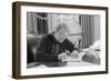 President Jimmy Carter Working at His Desk in the White House Oval Office, 1970s-null-Framed Photo
