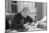 President Jimmy Carter Working at His Desk in the White House Oval Office, 1970s-null-Mounted Photo