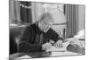 President Jimmy Carter Working at His Desk in the White House Oval Office, 1970s-null-Mounted Photo