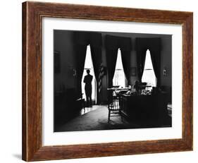 President John F. Kennedy and Attorney Gen. Robert F. Kennedy in the Oval Office at the White House-Art Rickerby-Framed Photographic Print