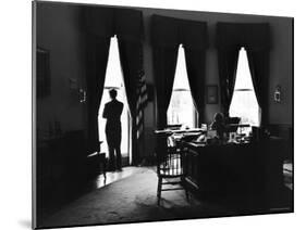 President John F. Kennedy and Attorney Gen. Robert F. Kennedy in the Oval Office at the White House-Art Rickerby-Mounted Photographic Print