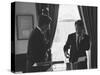 President John F Kennedy and Brother, Attorney General Robert F. Kennedy During the Steel Crisis-Art Rickerby-Stretched Canvas