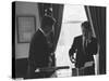 President John F Kennedy and Brother, Attorney General Robert F. Kennedy During the Steel Crisis-Art Rickerby-Stretched Canvas