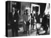 President John F. Kennedy and His Wife on the Day of President Kennedy's Inauguration Ceremony-Ed Clark-Stretched Canvas