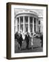 President John F. Kennedy and the First Lady in Front of White House-Stocktrek Images-Framed Photographic Print