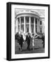 President John F. Kennedy and the First Lady in Front of White House-Stocktrek Images-Framed Photographic Print