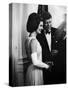 President John F. Kennedy, and Wife Jackie Greeting Guests at Party for Nobel Prize Winners-Art Rickerby-Stretched Canvas