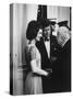 President John F. Kennedy and Wife Jackie with Poet Robert Frost at the White House-Art Rickerby-Stretched Canvas