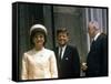 President John F. Kennedy and Wife Jacqueline Visiting W. French Pres. Charles De Gaulle in Paris-null-Framed Stretched Canvas