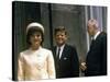 President John F. Kennedy and Wife Jacqueline Visiting W. French Pres. Charles De Gaulle in Paris-null-Stretched Canvas
