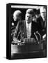 President John F. Kennedy Delivers Inaugural Address after Taking Oath of Office, January 20, 1961-null-Framed Stretched Canvas