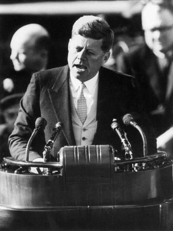 'President John F. Kennedy Delivers Inaugural Address after Taking Oath ...