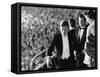 President John F. Kennedy During His Inauguration-null-Framed Stretched Canvas