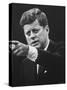 President John F. Kennedy During Press Conference-Joe Scherschel-Stretched Canvas